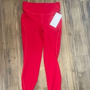 Lululemon Base Pace HR Tight 25" Red Leggings size 8 NWT